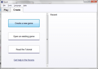 Screenshot of the application Quest for Windows - #3