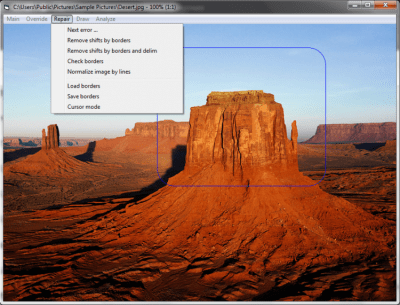 Screenshot of the application JPEGfix - #3