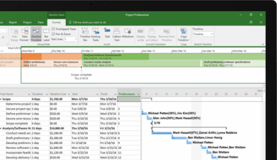 Screenshot of the application Microsoft Project - #1