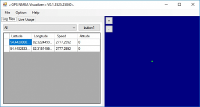 Screenshot of the application GPS NMEA Visualizer - #1