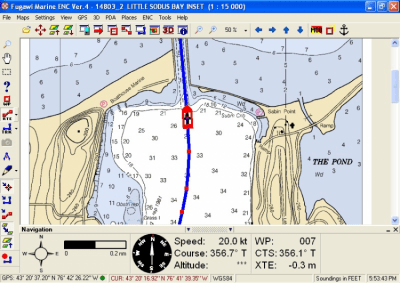 Screenshot of the application Fugawi Global Navigator - #1