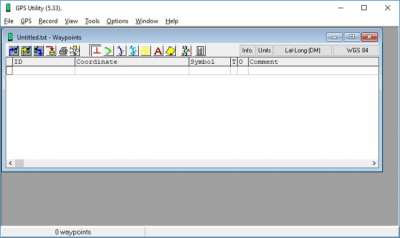 Screenshot of the application GPS Utility - #3