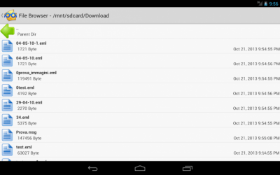Screenshot of the application EML Reader FREE - #5