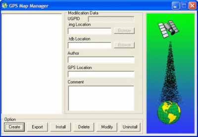 Screenshot of the application GPS Map Manager - #1