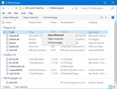 Screenshot of the application TC4Shell - #13