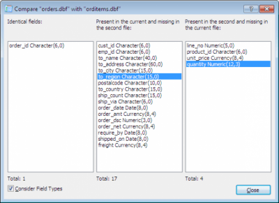 Screenshot of the application DBF Commander Free - #6