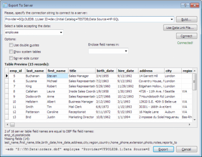 Screenshot of the application DBF Commander Free - #8