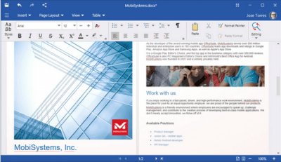 Screenshot of the application OfficeSuite - #3