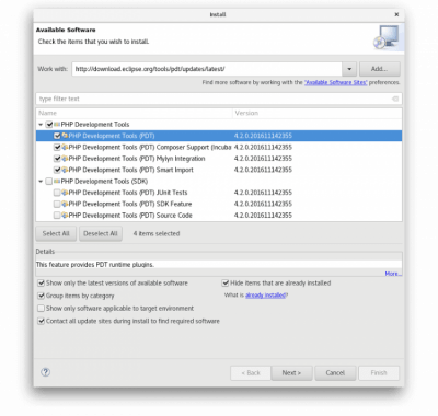 Screenshot of the application Eclipse PHP Development Tools - #3
