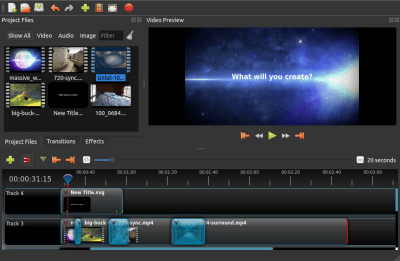 Screenshot of the application OpenShot Video Editor - #1