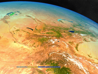 Screenshot of the application 3D World Map - #2