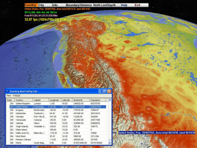 Screenshot of the application 3D World Map - #5