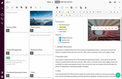 Screenshot of the application TagSpaces for Windows - #4