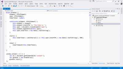 Screenshot of the application Visual Studio 2013 - #2
