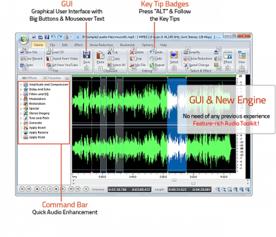 Screenshot of the application Free Audio Editor for Windows - #2