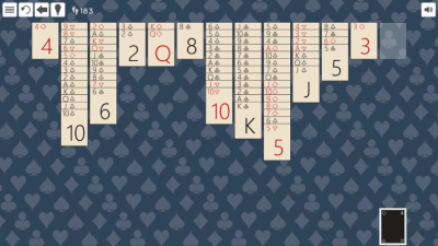 Screenshot of the application Mrs. Mop's Solitaire - #6
