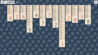 Screenshot of the application Mrs. Mop's Solitaire - #8