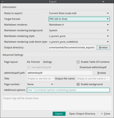 Screenshot of the application VNote - #4