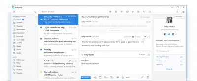 Screenshot of the application Mailspring - #1