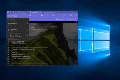 Screenshot of the application NotepadX - #3