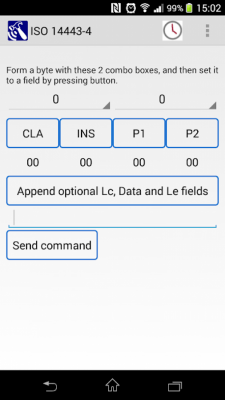 Screenshot of the application RFID NFC Tool - #7