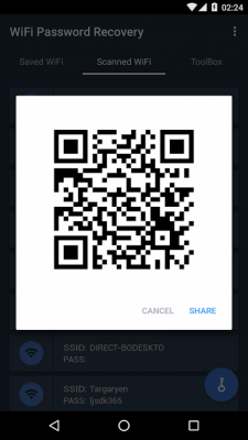 Screenshot of the application WiFi Password Recovery - #5