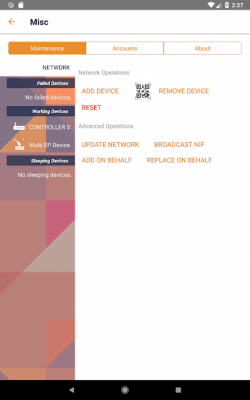 Screenshot of the application Z-Ware 1.11 - #4