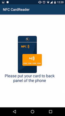 Screenshot of the application CreditCard NFC Reader - #1