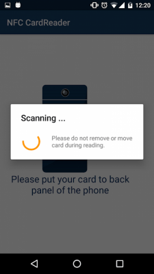 Screenshot of the application CreditCard NFC Reader - #2