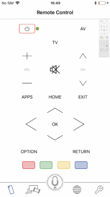 Screenshot of the application Panasonic TV Remote3 - #1