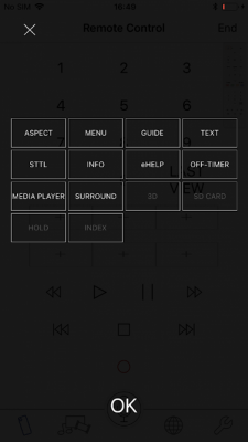 Screenshot of the application Panasonic TV Remote3 - #3