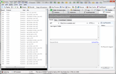 Screenshot of the application Fiddler - #3