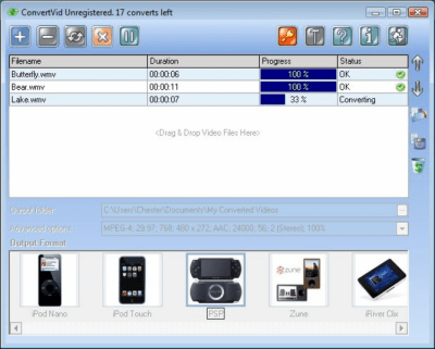 Screenshot of the application ConvertVid - #4