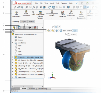 Screenshot of the application SolidWorks - #1