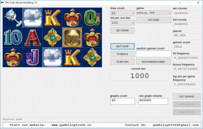 Screenshot of the application GamblingTruth - #1