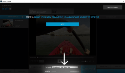 Screenshot of the application GoPro Studio - #4