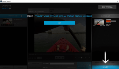 Screenshot of the application GoPro Studio - #6