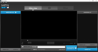 Screenshot of the application GoPro Studio - #8