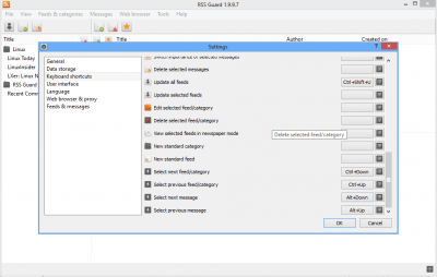 Screenshot of the application RSS Guard - #8