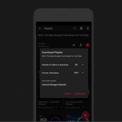 Screenshot of the application Videoder - #8