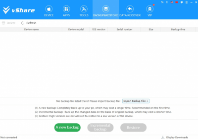 Screenshot of the application vShare Helper - #3