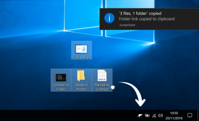 Screenshot of the application Jumpshare - #6