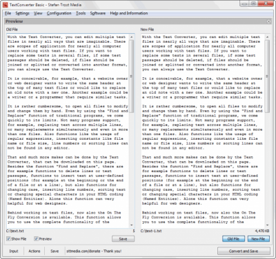 Screenshot of the application TextConverter - #3