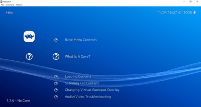 Screenshot of the application RetroArch - #1