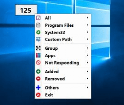 Screenshot of the application myProcesses - #3