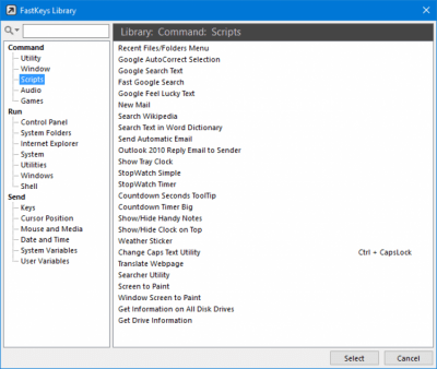 Screenshot of the application FastKeys - #3