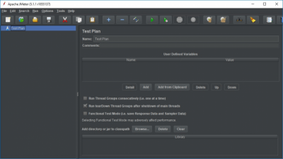 Screenshot of the application Apache JMeter - #1