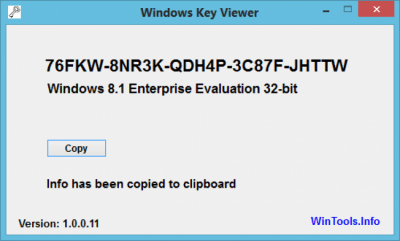 Screenshot of the application Windows Key Viewer - #1