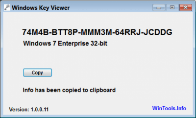 Screenshot of the application Windows Key Viewer - #2