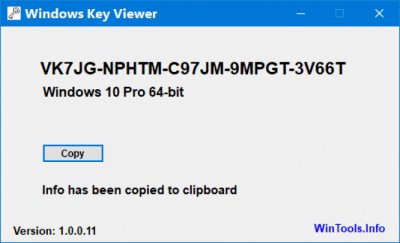 Screenshot of the application Windows Key Viewer - #3